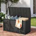 Outdoor Storage Box] 75 Gallon Resin Outdoor Storage Box