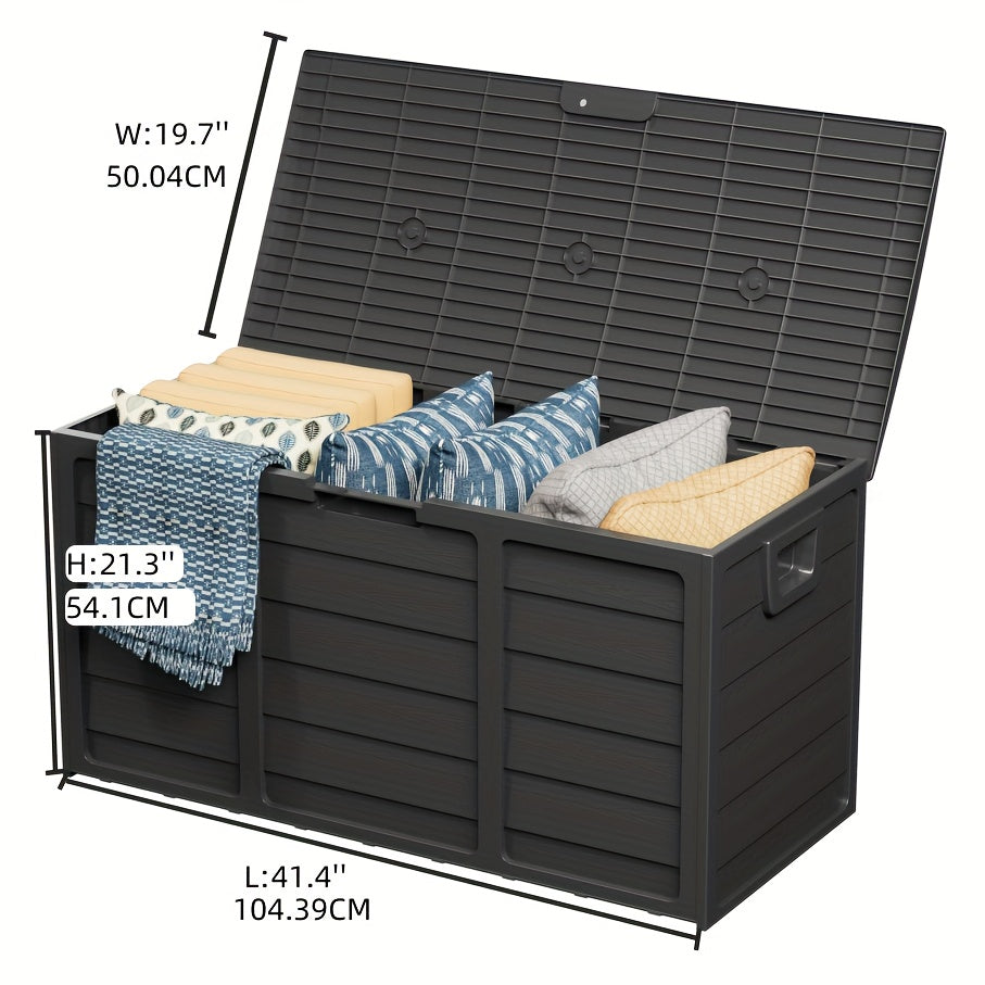 Outdoor Storage Box] 75 Gallon Resin Outdoor Storage Box